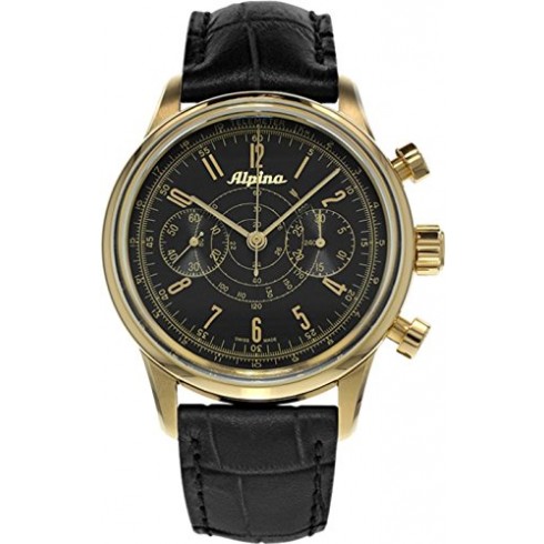 Alpina Alpina 130 Pilot Heritage Chronograph Black Dial Men's Watch AL-860B4H5 watches