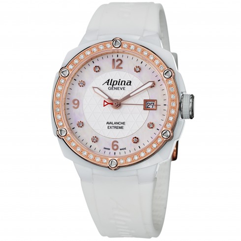 Alpina Avalanche Extreme White Dial Rubber Strap Ladies Watch AL240MPWD3AECD4 watches