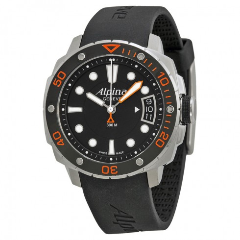 Alpina Extreme Diver 300 Black Dial Black Rubber Strap Ladies Watch AL240LBO3V6 watches