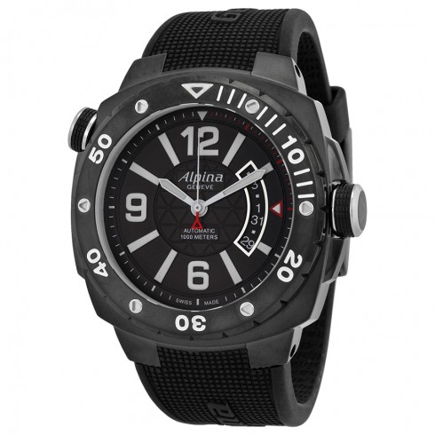 Alpina Extreme Diver Automatic Black Dial Black Rubber Men's Watch 525LBB5FBAEV6 watches