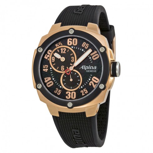 Alpina Extreme Regulator Black Dial Black Rubber Strap Men's Watch AL650BB3AE4 watches