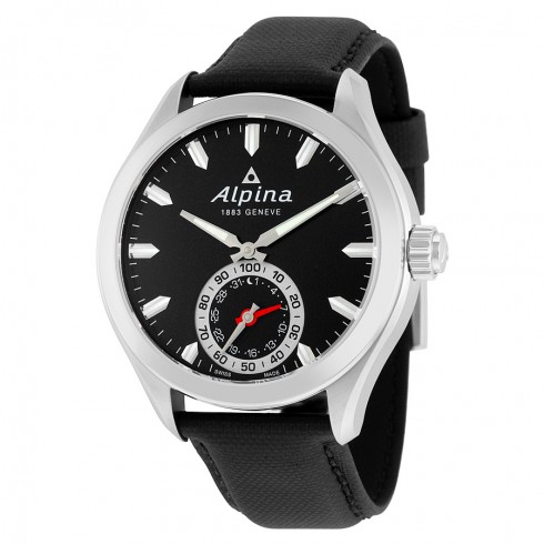 Alpina Horological Smartwatch Black Dial Black Leather Men's Watch AL-285BS5AQ6 watches