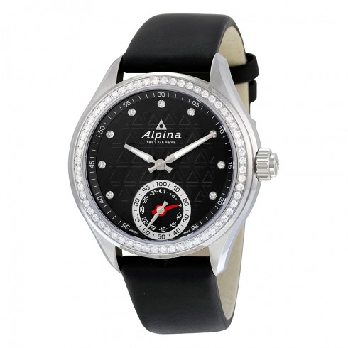 Alpina Horological Smartwatch Black Dial Diamond Bezel Ladies Watch AL-285BTD3CD6 watches