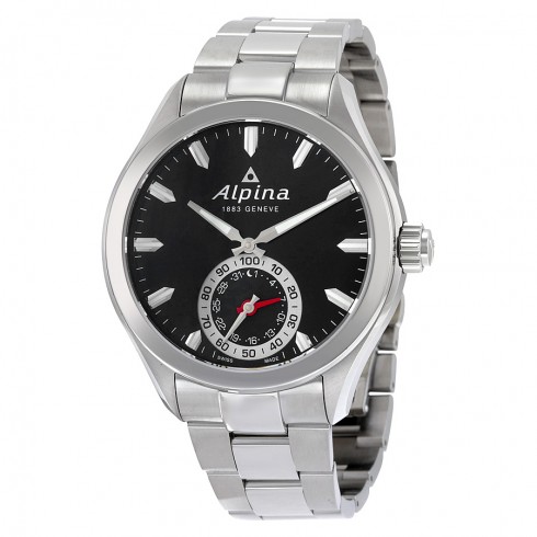 Alpina Horological Smartwatch Stainless Steel Case Black Sunray Dial Men's Watch AL-285BS5AQ6B watches