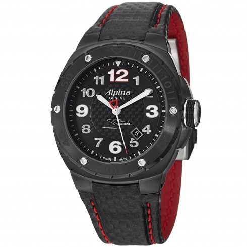 Alpina Racing 12 Hours of Serbing Black Dial Leather Men's Watch AL525LBR5FBAR6 watches
