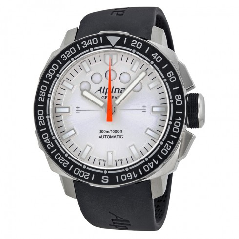 Alpina Sailing Yacht Timer White Dial Black Rubber Unisex Watch 880LS4V6 watches