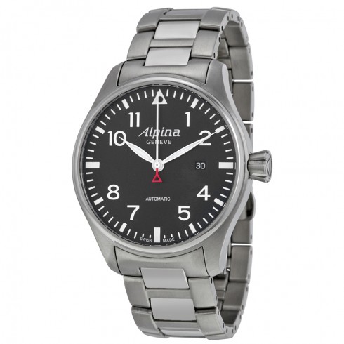 Alpina Startimer Pilot Automatic Black Dial Steel Men's Watch AL-525B4S6B watches