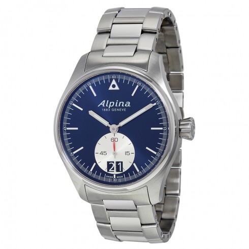 Alpina Startimer Pilot Small Seconds Quartz Navy Blue Dial Stainless Steel Men's Watch AL-280NS4S6B watches