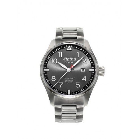Alpina Startimer Pilot Sunstar Grey Sunray Dial Silver Stainless Steel Case Men's Automatic Watch AL-525GB4S6B watches