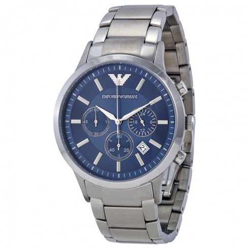 Armani Chronograph Navy Blue Dial Steel Bracelet Men's Watch AR2448 watches
