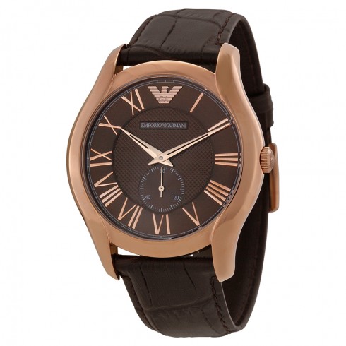 Armani Classic Brown Dial Brown Leather Strap Men's Watch AR1705 watches