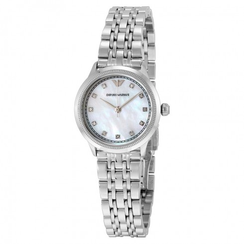 Armani Classic Mother of Pearl Dial Stainless Steel Ladies Watch AR1803 watches