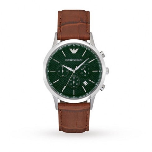 Armani Dress Green Dial Men's Chronograph Watch AR2493 watches