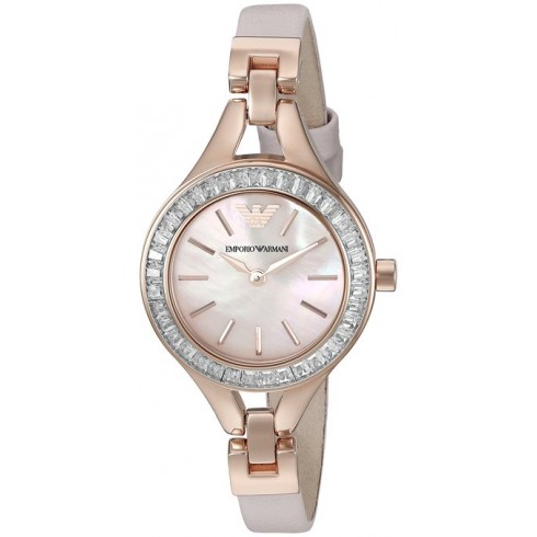 Armani Dress Pink Mother Of Pearl Dial Ladies Watch AR7413 watches