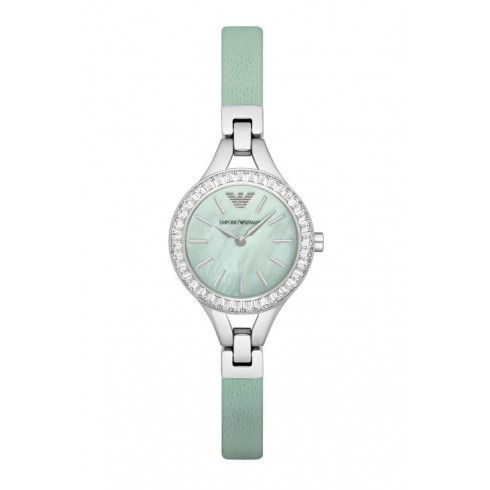 Armani Dress Sea Blue Mother Of Pearl Dial Ladies Watch AR7414 watches