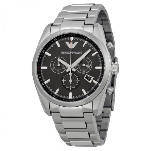 Armani Sportivo Black Dial Stainless Steel Bracelet Men's Watch AR6050 watches