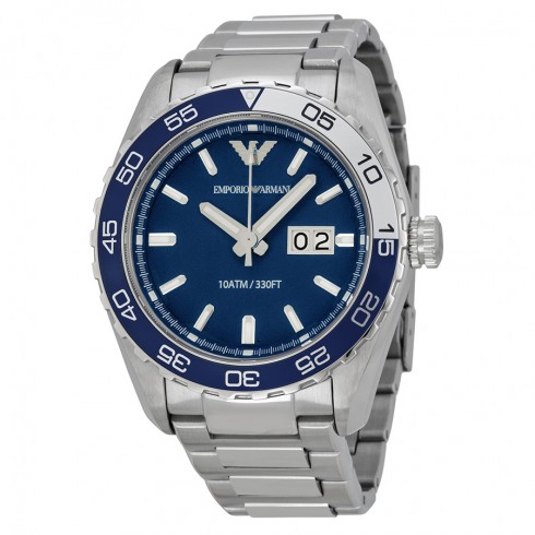 Armani Sportivo Navy Dial Stainless Steel Bracelet Men's Watch AR6048 watches