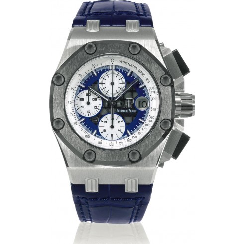 Audemars Piguet Blue Dial Crocodile Leather Strap Men's Chronograph Watch 26078PO.OO.D018CR.01 watches