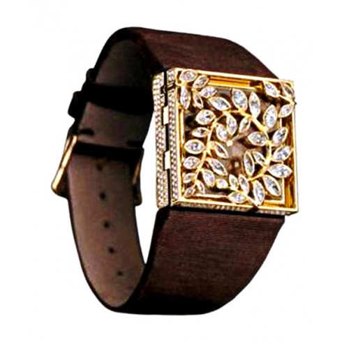 Replica Audemars Piguet Danae Brown Dial 18kt Yellow Gold Diamond Satin Ladies Watch 67495BAZZA080MR01 Watch