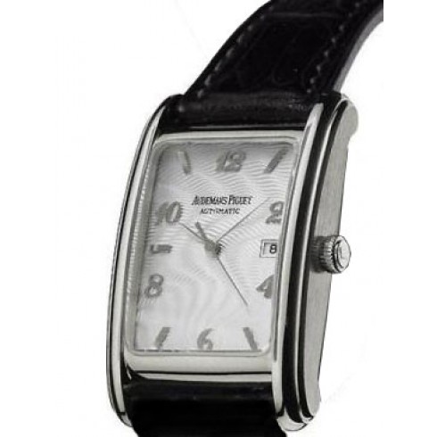 Audemars Piguet Edward Piguet Silver Dial 18kt White Gold Black Leather Men's Watch 15121BCOO0002CR01 watches