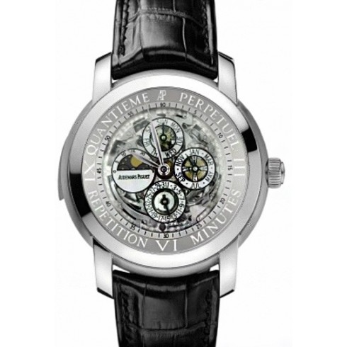 Audemars Piguet Jules Audemars Perpetual Calendar Minute Repeater Platinum Men's Watch 26063PT.OO.D002CR.01 watches