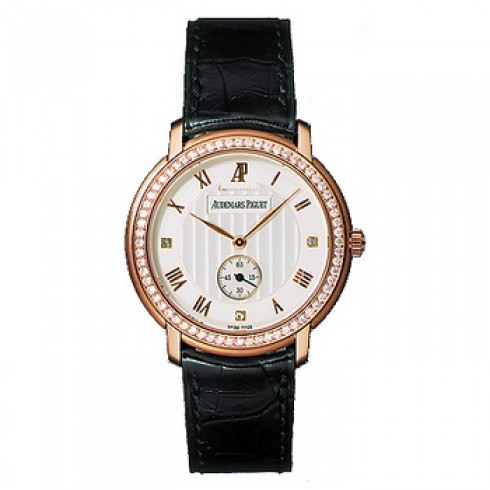 Audemars Piguet Jules Audemars White Dial 18kt Rose Gold Black Leather Men's Watch 15103ORZZA001CR01 watches