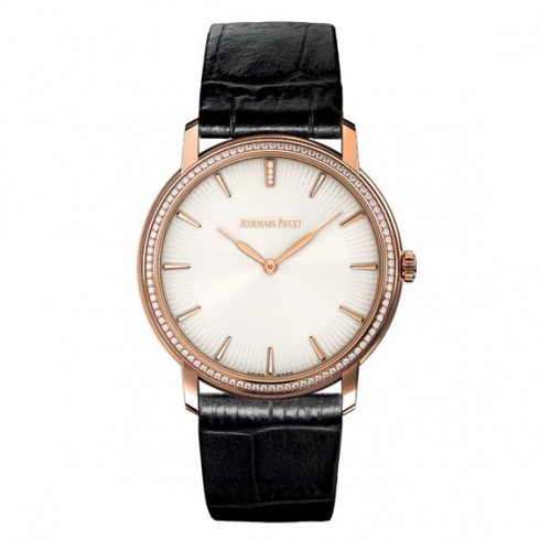 Replica Audemars Piguet Jules Audemars White Dial Black Leather Men's Watch 15182OR.ZZ.A102CR.01 Watch
