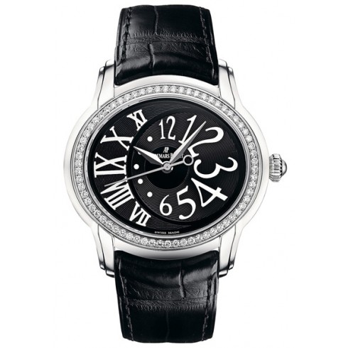 Audemars Piguet Millenary Automatic Black Dial Black Leather Ladies Watch 77301ST.ZZ.D002CR.01 watches