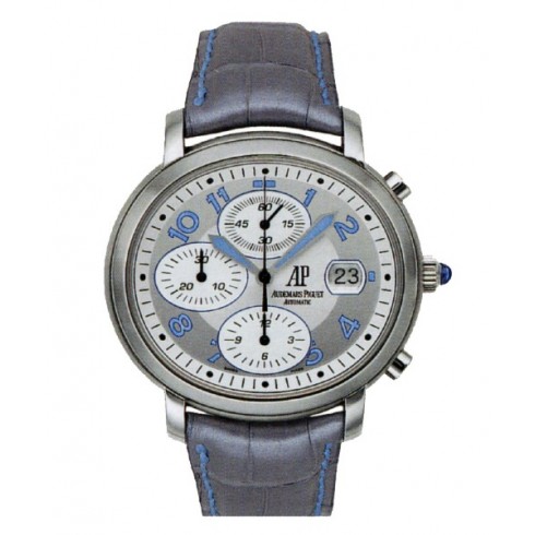 Audemars Piguet Millenary Chronograph Automatic Silver Dial Grey Leather Ladies Watch 26011ST.OO.D007CR.01 watches