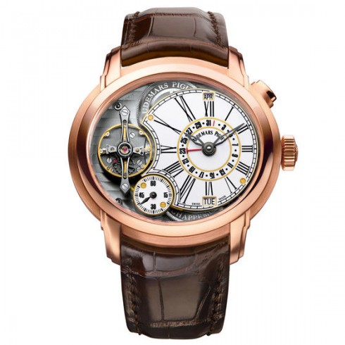 Audemars Piguet Millenary Quadriennium Gold White Enamel Dial Automatic 18 Carat Pink Gold Men's Watch 26149OR.OO.D803CR.01 watches
