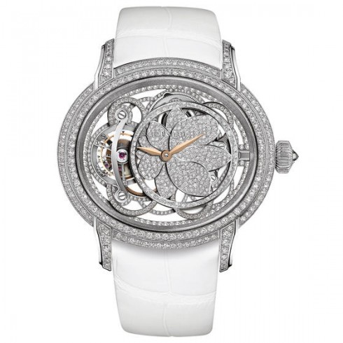 Replica Audemars Piguet Millenary Tourbillion Diamond Skeleton Dial Ladies Hand Wound Diamond Watch 26354BC.ZZ.D204CR.01 Watch