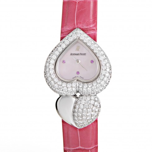 Audemars Piguet Pink Dial Diamond 18K White Gold Ladies Watch 67428BC.ZZ.A068LZ.01 watches