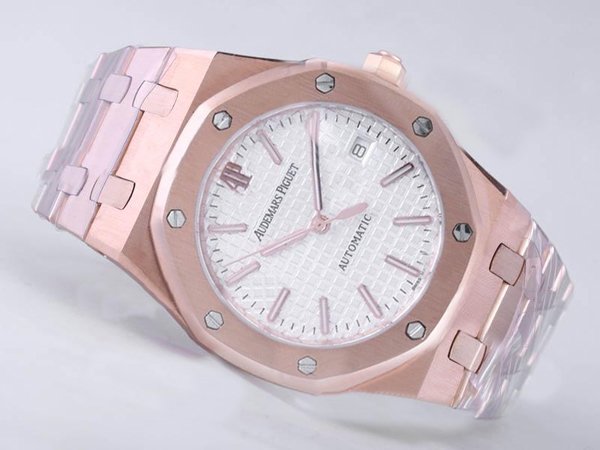Audemars Piguet Royal Oak 15202OR.OO.0944OR.01 39x49mm Rose Gold Rose Gold Strap Watch watches