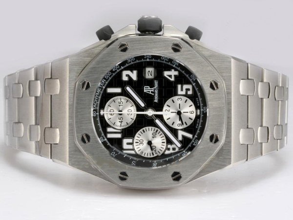 Audemars Piguet Royal Oak 25860ST.OO.1110ST.03 Silver Stainless Steel Strap Black Dial 42mm Watch watches