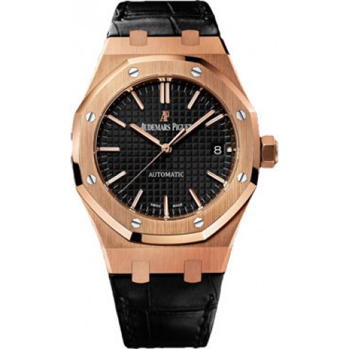 Audemars Piguet Royal Oak Automatic Black Dial 18 kt Rose Gold Men's Watch 15450OR.OO.D002CR.01 watches