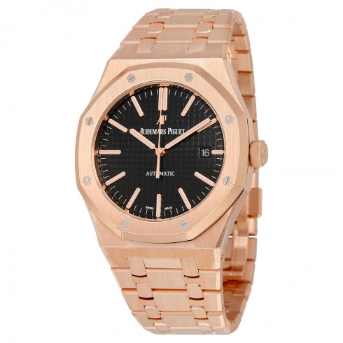 Audemars Piguet Royal Oak Automatic Black Dial 18kt Rose Gold Bracelet Men's Watch 15400OROO1220OR01 watches