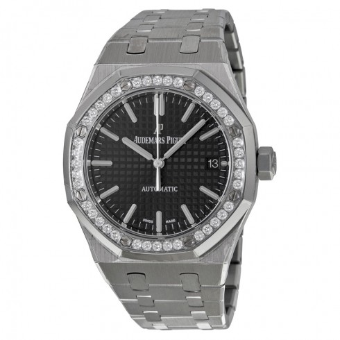 Audemars Piguet Royal Oak Black Dial Stainless Steel Unisex Watch 15451ST.ZZ.1256ST.01 watches