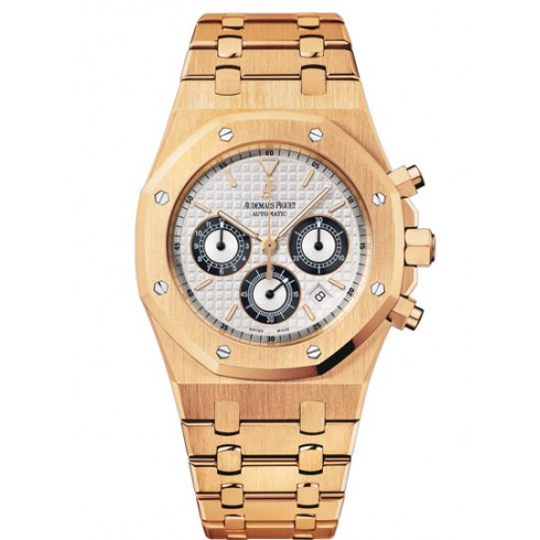 Audemars Piguet Royal Oak Chronograph Automatic Silver Dial Rose Gold Men's Watch 25960OR.00.1185OR.02 watches