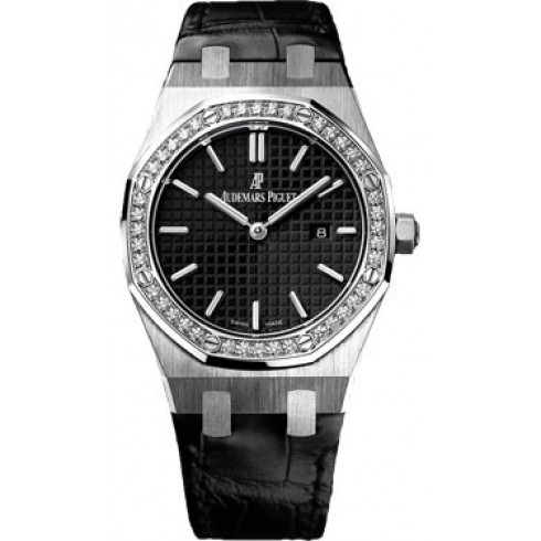 Audemars Piguet Royal Oak Diamond Black Dial Stainless Steel Ladies Watch 67651st.zz.d002cr.01 watches