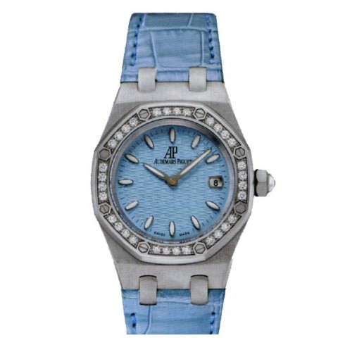 Audemars Piguet Royal Oak Diamond Light Blue Dial Stainless Steel Ladies Watch 67601ST.ZZ.D034CR.01 watches