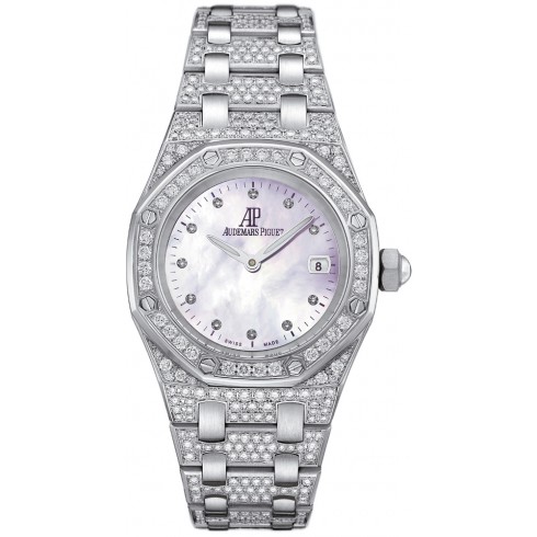 Audemars Piguet Royal Oak Diamond Mother of Pearl Dial Diamond and White Gold Ladies Watch 67602BC.ZZ.1212BC.01 watches