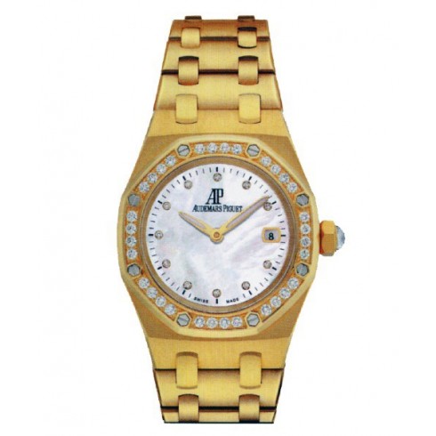 Audemars Piguet Royal Oak Diamond Mother of Pearl Dial Yellow Gold Ladies Watch 67601BA.ZZ.1210BA.02 watches