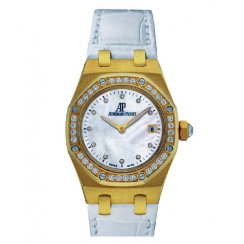 Audemars Piguet Royal Oak Diamond Mother of Pearl Dial Yellow Gold Ladies Watch 67601BA.ZZ.D012CR.02 watches