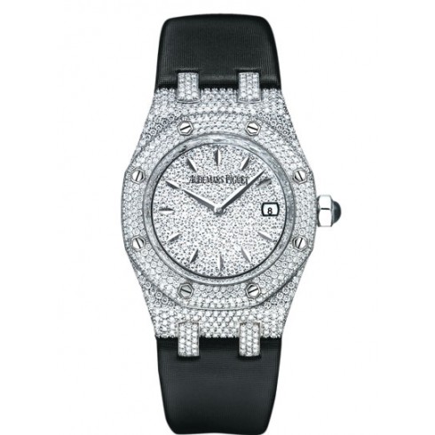 Audemars Piguet Royal Oak Diamond Pave 18 kt White Gold Ladies Watch 67625BC.ZZ.D004SU.01 watches