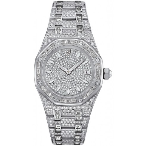 Audemars Piguet Royal Oak Diamond Pave White Gold Ladies Watch 67604BC.ZZ.1211BC.01 watches
