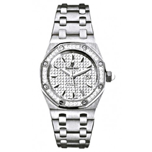 Audemars Piguet Royal Oak Diamond Silver Dial Stainless Steel Ladies Watch 67601ST.ZZ.1230ST.02 watches