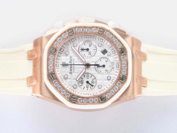Audemars Piguet Royal Oak Offshore 26048OK.ZZ.D010CA.01 Automatic 37x48x12mm White Dial Watch watches