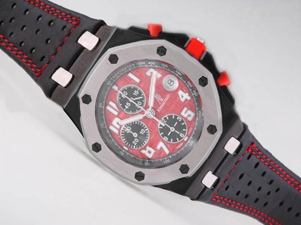 Audemars Piguet Royal Oak Offshore 2619005.00.D003CU.01 Red Dial 44mm Stainless Steel Case Watch watches