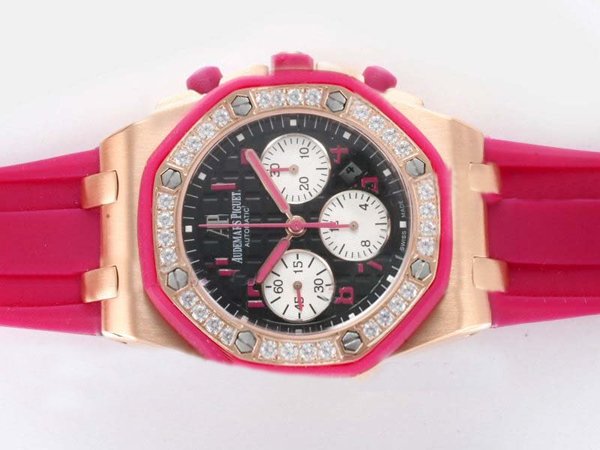 Audemars Piguet Royal Oak Offshore 26266SK.ZZ.D069CA.01 42mm Black Dial Rose Gold Case Watch watches