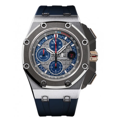Audemars Piguet Royal Oak Offshore Anthracite Dial Blue Rubber Men's Watch 26568PMOOA021CA01 watches